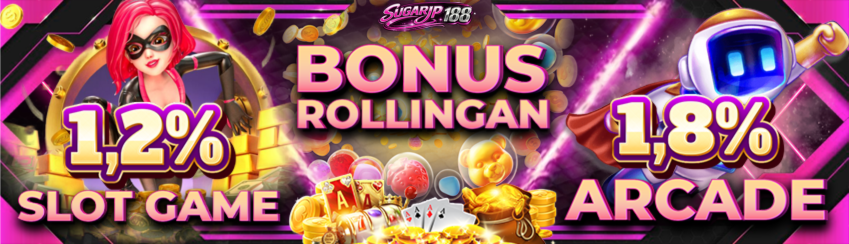 BONUS ROLLINGAN ARCADE GAMES, SPADEGAMING SLOT, SLOT GAMES